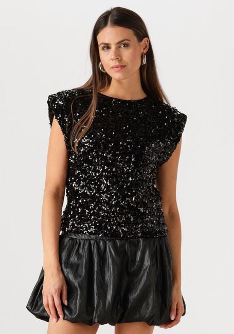 Zwarte CO'COUTURE Top ROSLYNCC SEQUIN TOP - large