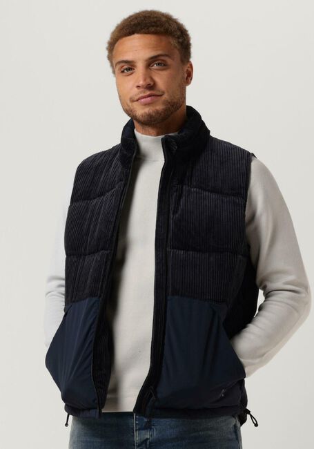 Donkerblauwe SELECTED HOMME Bodywarmer SLHTHOMAS CORD VEST W - large