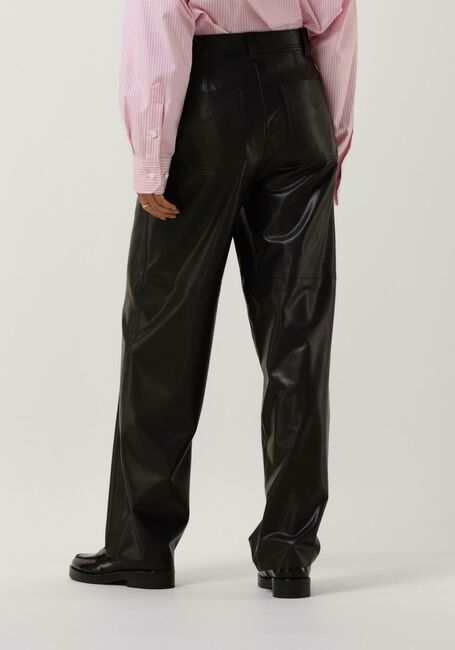 Zwarte VANILIA Pantalon VEGAN LEATHER TROUSERS - large