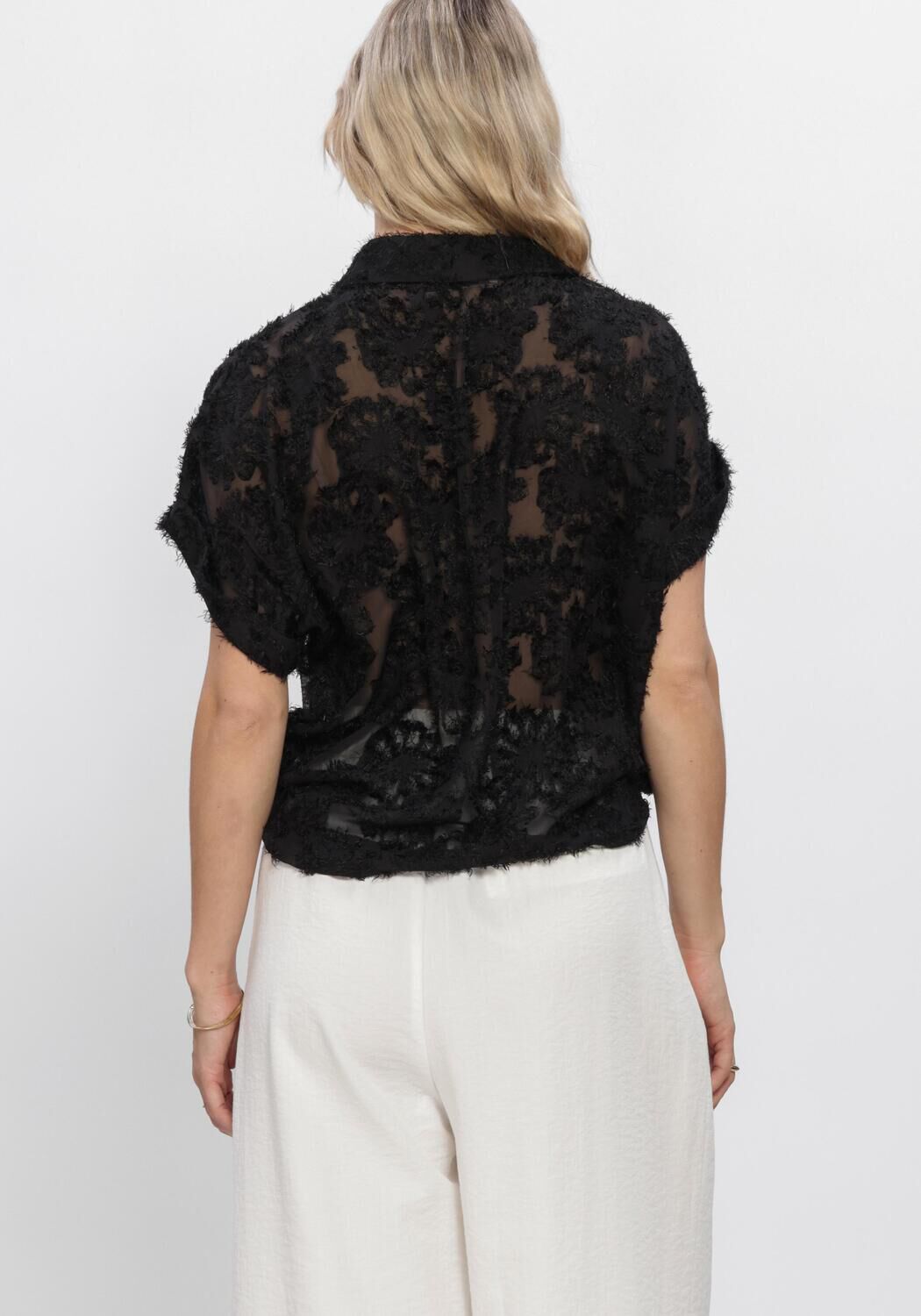 Zwarte ROUGE EDIT Blouses ROUKYOTO S/S SHIRT - large