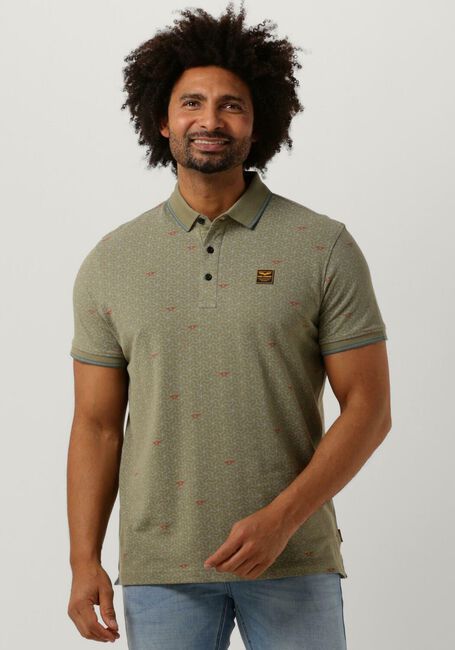 Olijf PME LEGEND Polo SHORT SLEEVE POLO FINE PIQUE ALL OVER PRINT - large
