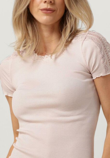Lichtroze ROSEMUNDE T-shirt BENITA SILK T-SHIRT W/ LACE - large