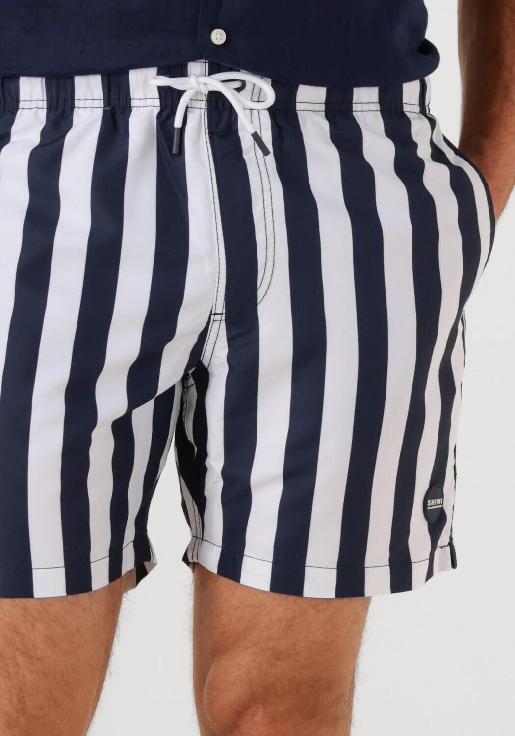 SHIWI Heren Zwembroeken Men Swimshort Broad Stripe Blauw