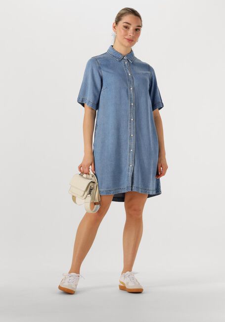 Blauwe OBJECT Mini jurk OBJFRAME 2/4 RE DENIM DRESS - large