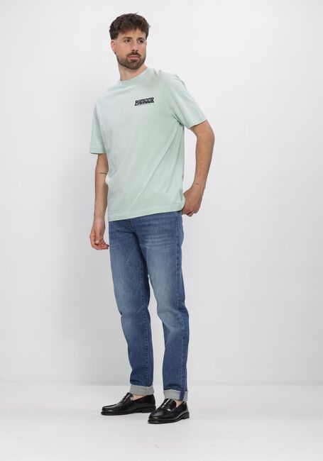 Lichtblauwe BARBOUR T-shirt FROME RELAXED GRAPHIC - large