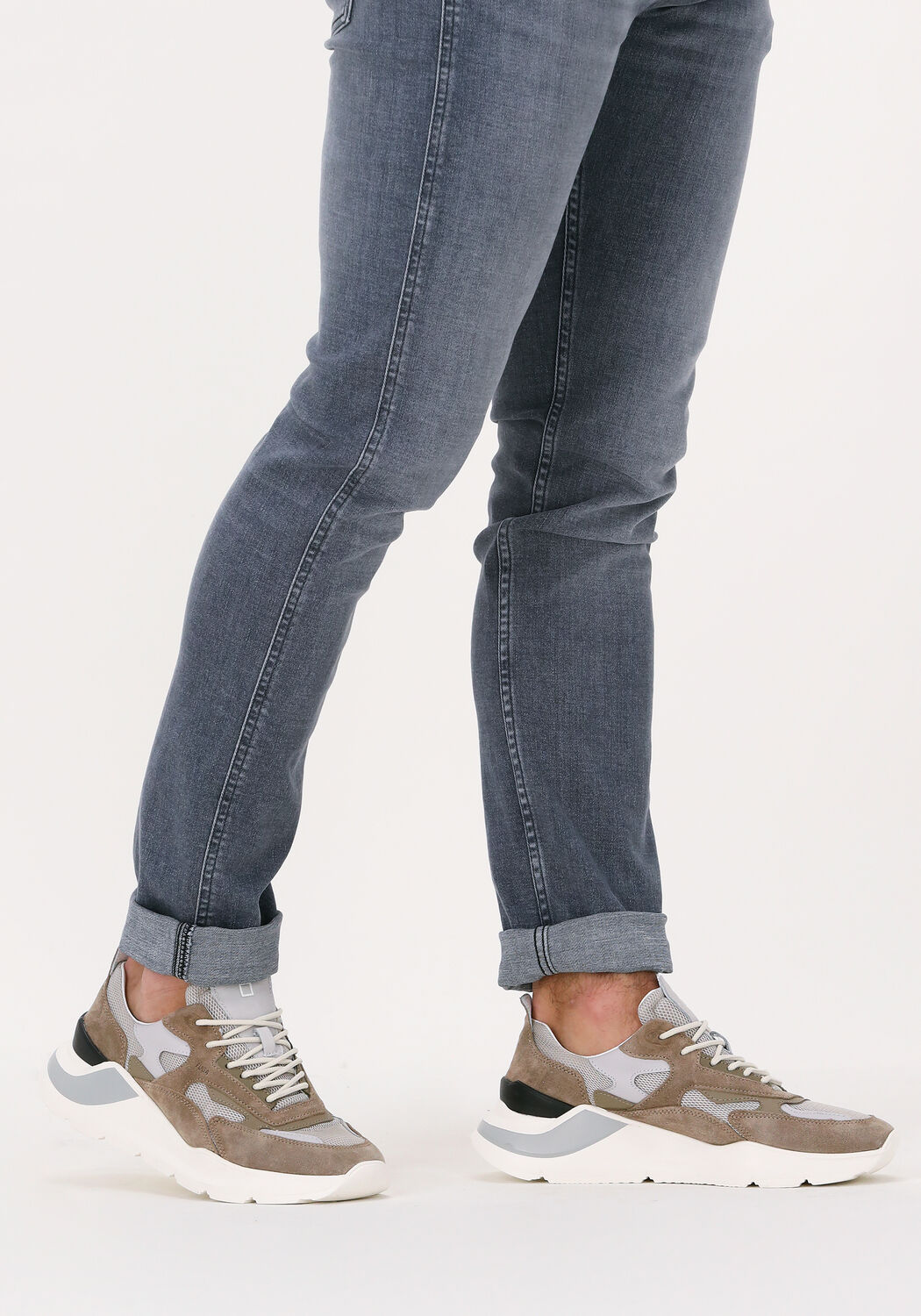 taupe d.a.t.e lage sneakers fuga heren