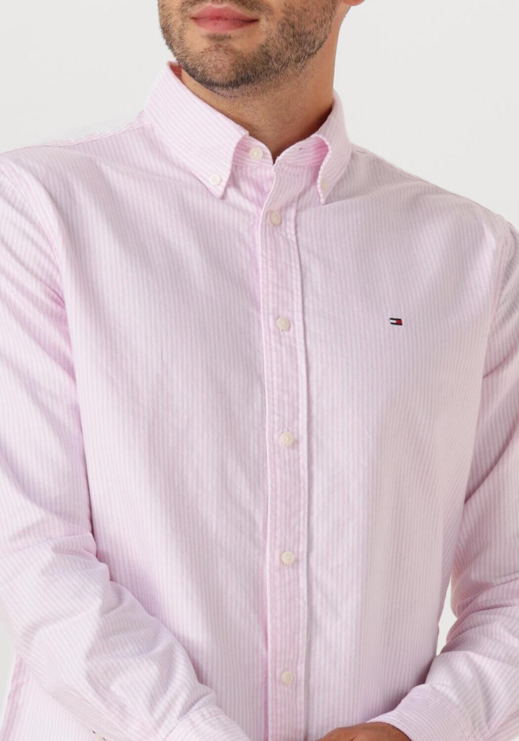 TOMMY HILFIGER Heren Overhemden Heritage Oxford Stripe Rf Shirt Roze