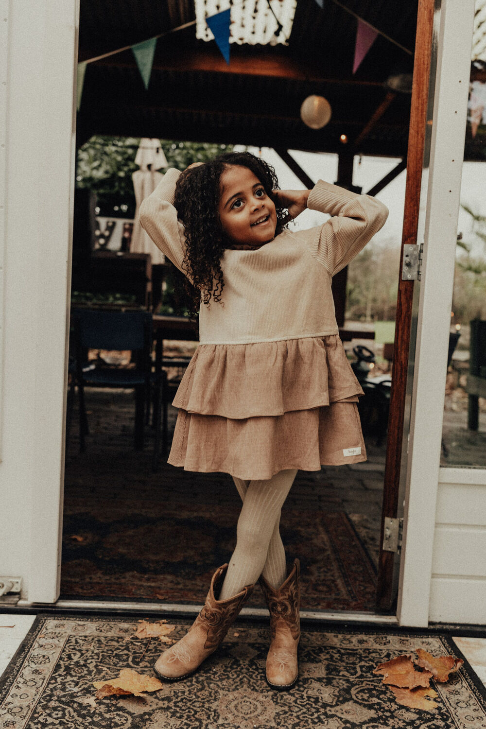 Camel BAJE STUDIO Mini jurk AYLES - large