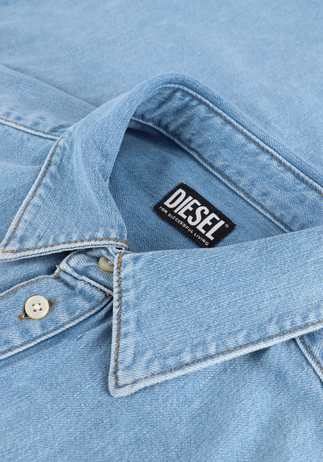 Lichtblauwe DIESEL Casual overhemd D-SIMPLY - large