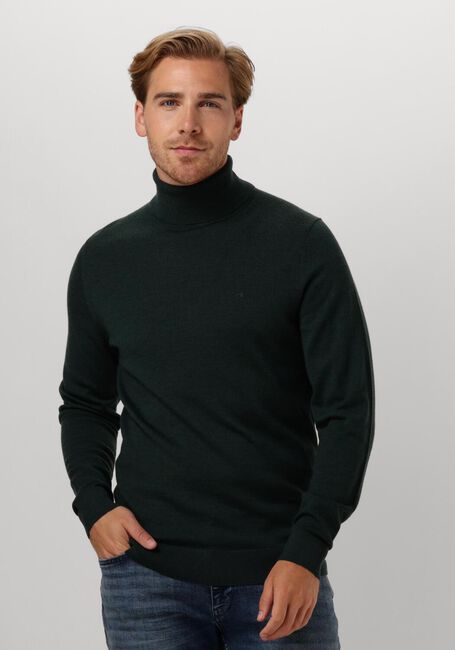 Donkergroene CALVIN KLEIN Coltrui MERINO TURTLE NECK - large