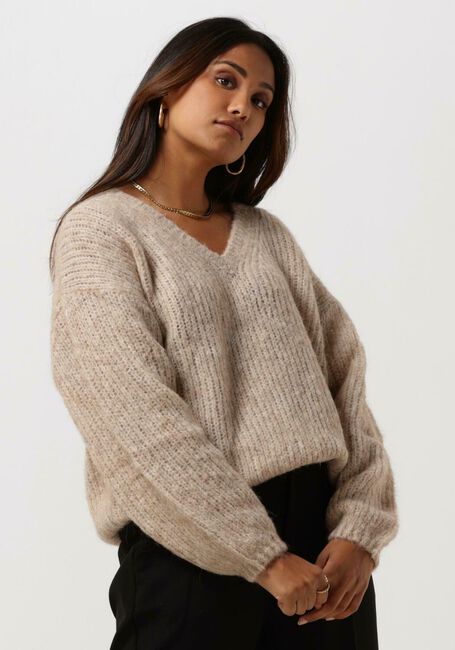 Beige NEO NOIR Trui COFO FLUFFY KNIT BLOUSE - large