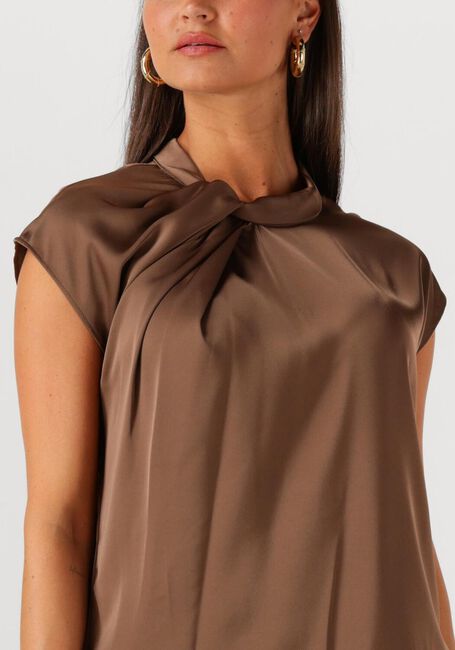 Bruine NEO NOIR Blouses FLEUR DRAPY SATIN BLOUSE - large