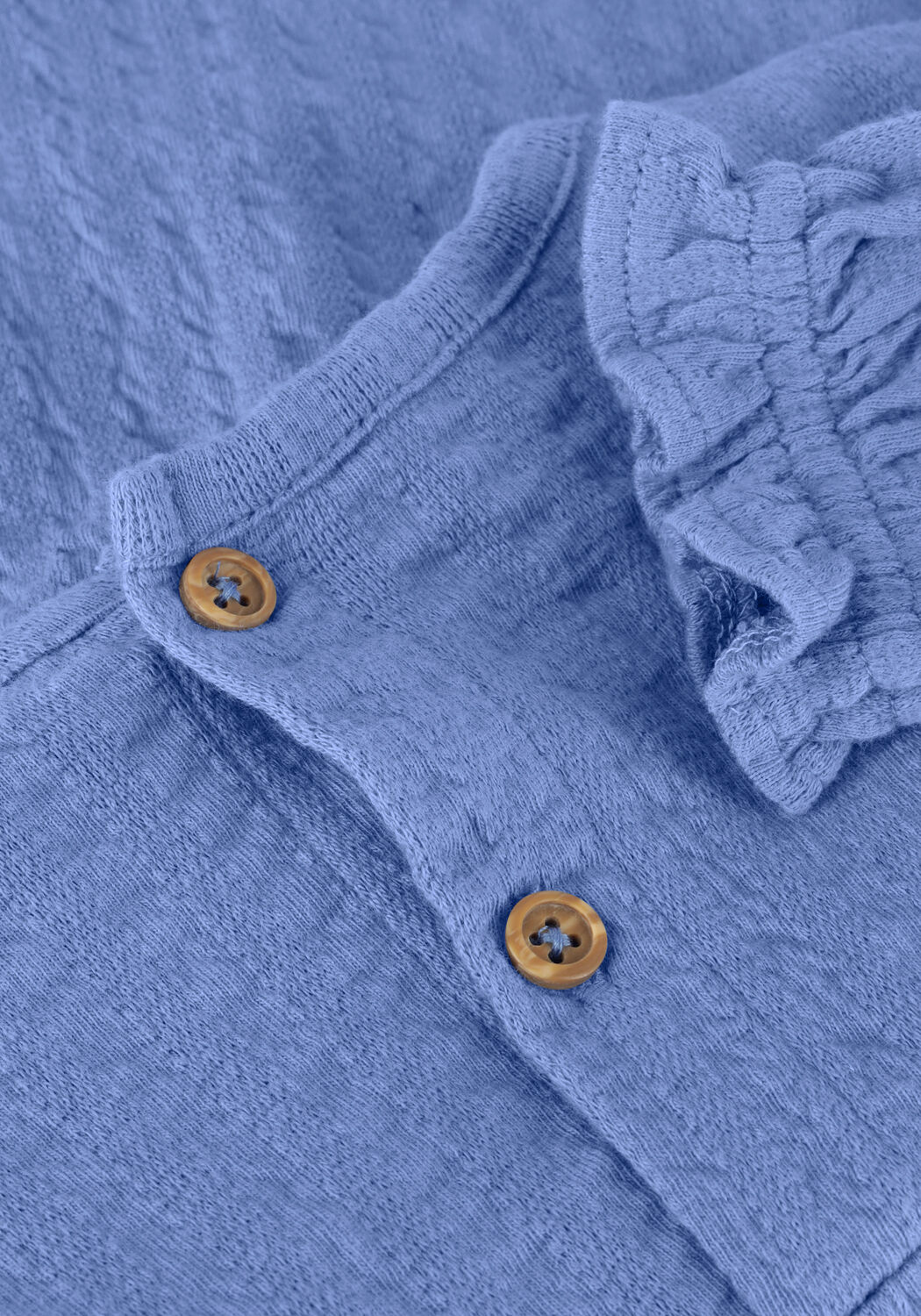 Blauwe DAILY7 Blouses T-SHIRT LONGSLEEVE FANCY TAPE - large