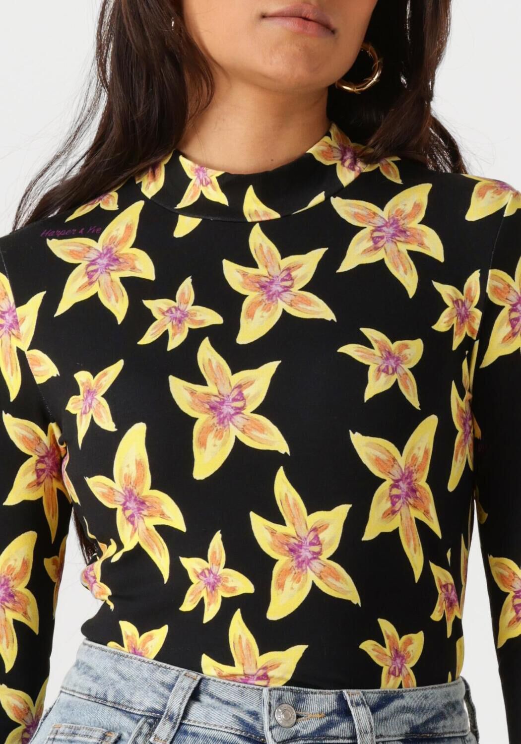 HARPER & YVE Dames Tops & T-shirts Jeff-ls Zwart