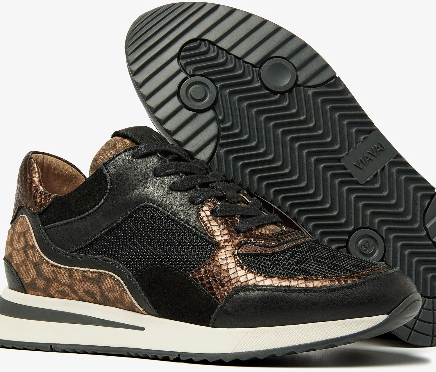 Zwarte VIA VAI Lage sneakers NORA SOOTH - large