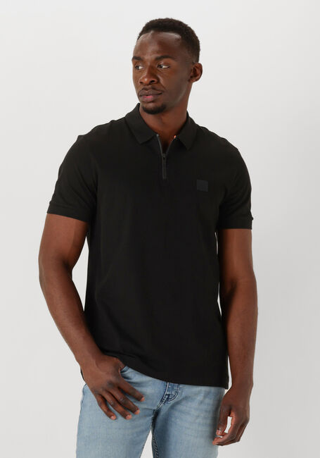 Zwarte BOSS ORANGE Polo PASSERZIP - large