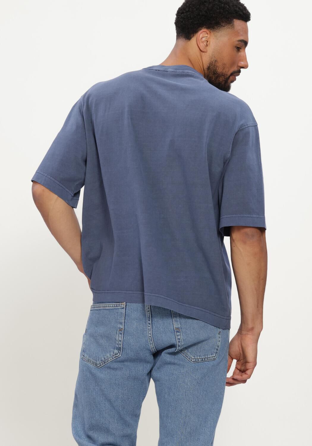 Blauwe SELECTED MEN T-shirt SLHBOXYCORY SS O-NECK TEE - large