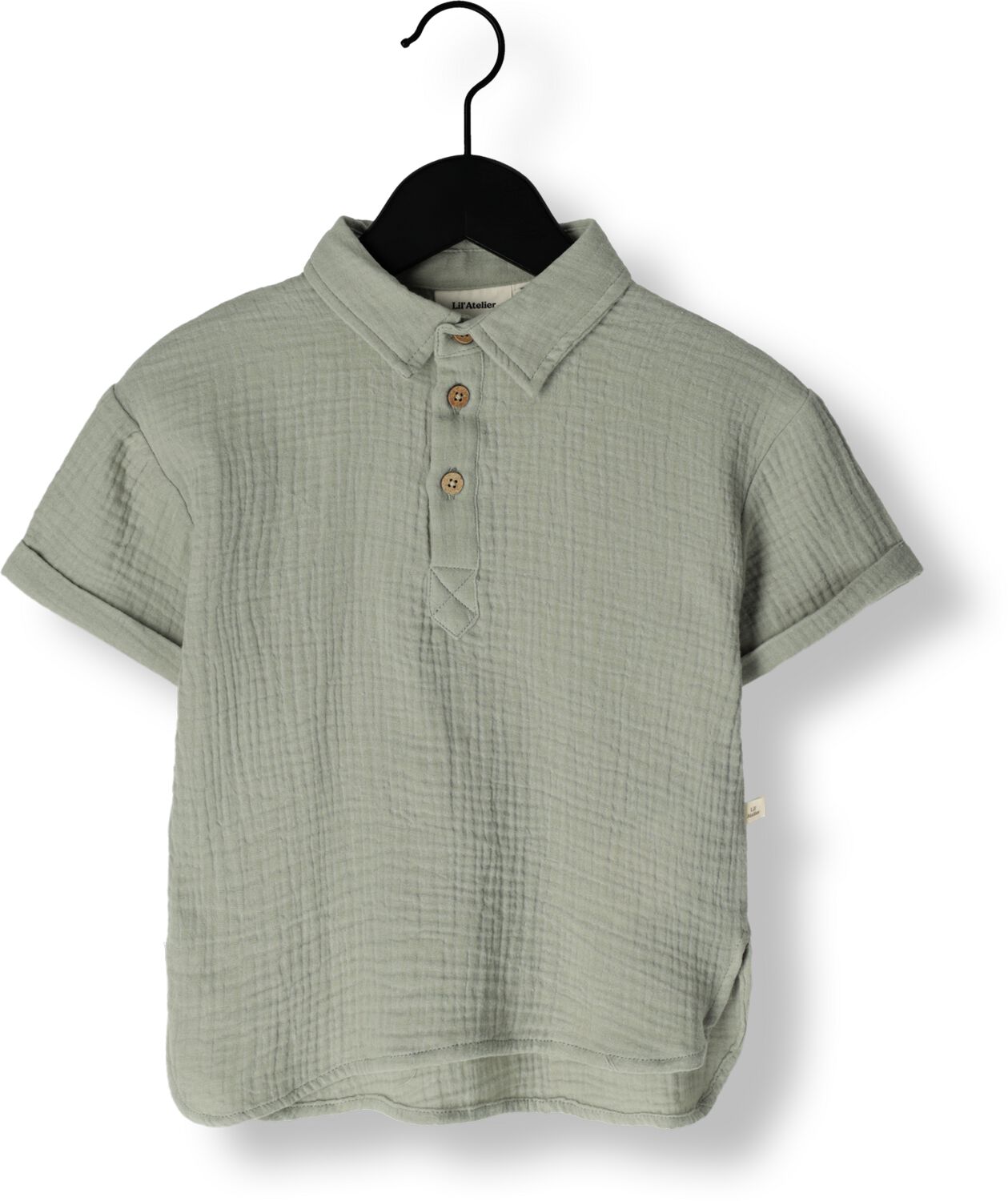 LIL' ATELIER Jongens Overhemden Nmmjanu Ss Loose Shirt Lil Grijs
