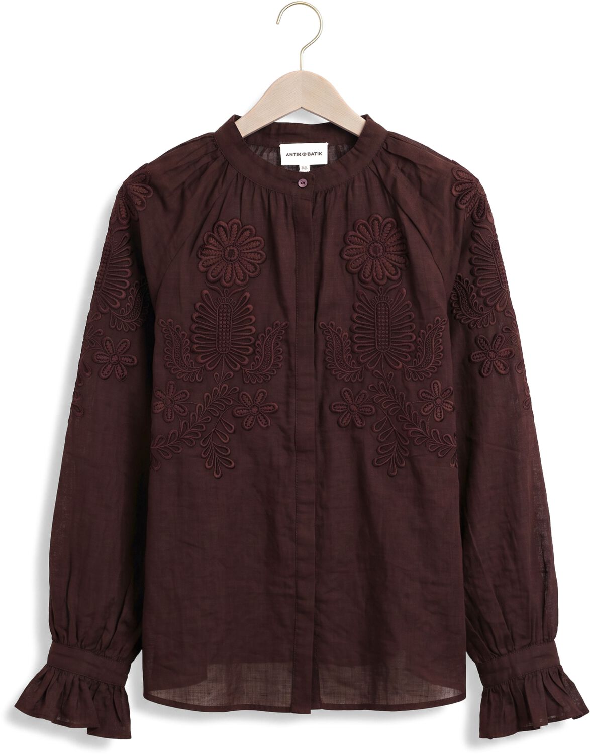ANTIK BATIK Dames Blouses Marta Blouse Bruin
