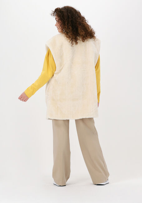 Beige ANOTHER LABEL Gilet UNNI VEST RUSTIC FUR - large