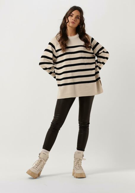 Beige OBJECT Trui OBJESTER LS KNIT TOP - large