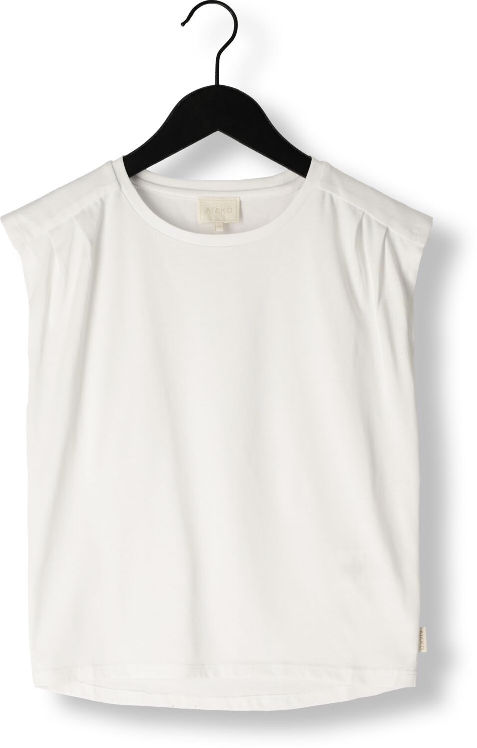 AI&KO top wit T-shirt Meisjes Katoen Ronde hals Effen 152