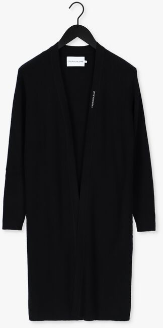 Zwarte CALVIN KLEIN Vest MICRO BRANDING LONG CARDIGAN - large