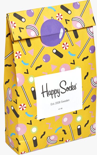 Gele HAPPY SOCKS Sokken CANDY - large