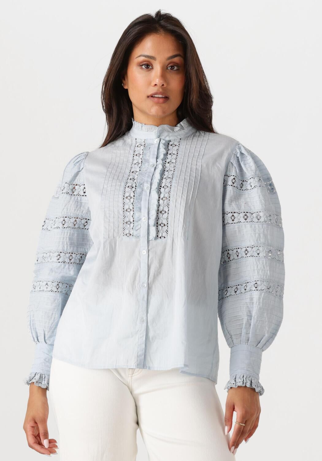 ANTIK BATIK Dames Blouses Lena Blouse Lichtblauw