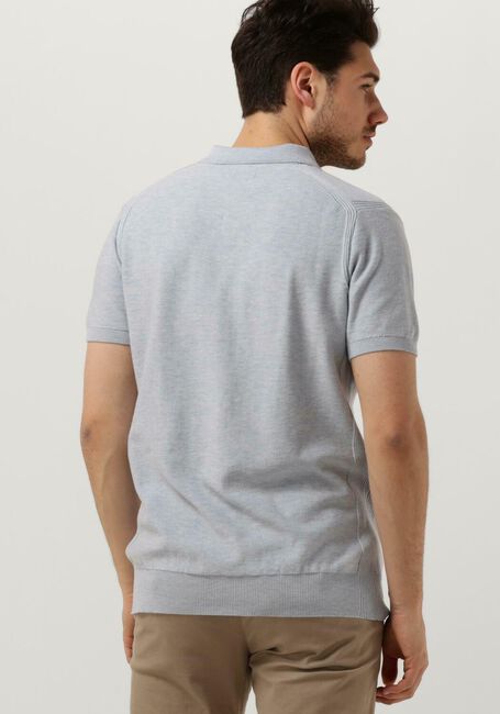 Blauwe DSTREZZED Polo MERCURY S/S POLO MELANGE SLUB - large