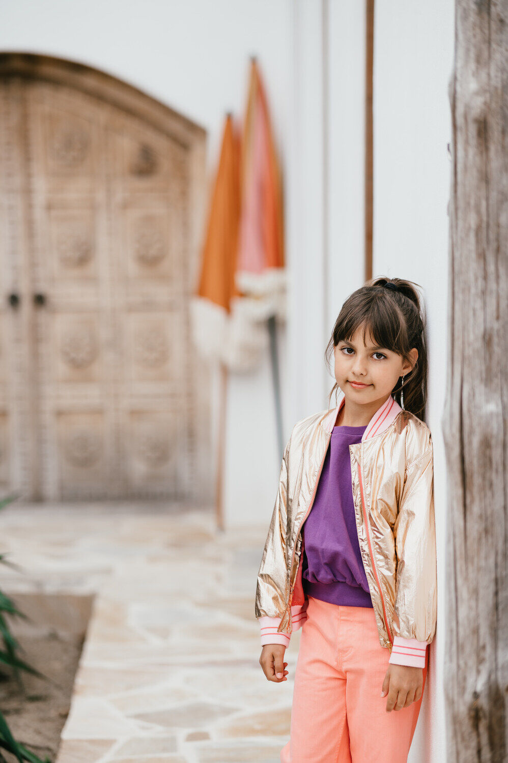 Gouden PETIT BLUSH Jack METALLIC JACKET - large