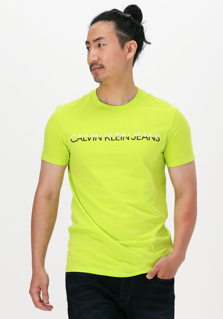 Gele CALVIN KLEIN T-shirt MIXED INSTIT TECHNIQUE TEE - large
