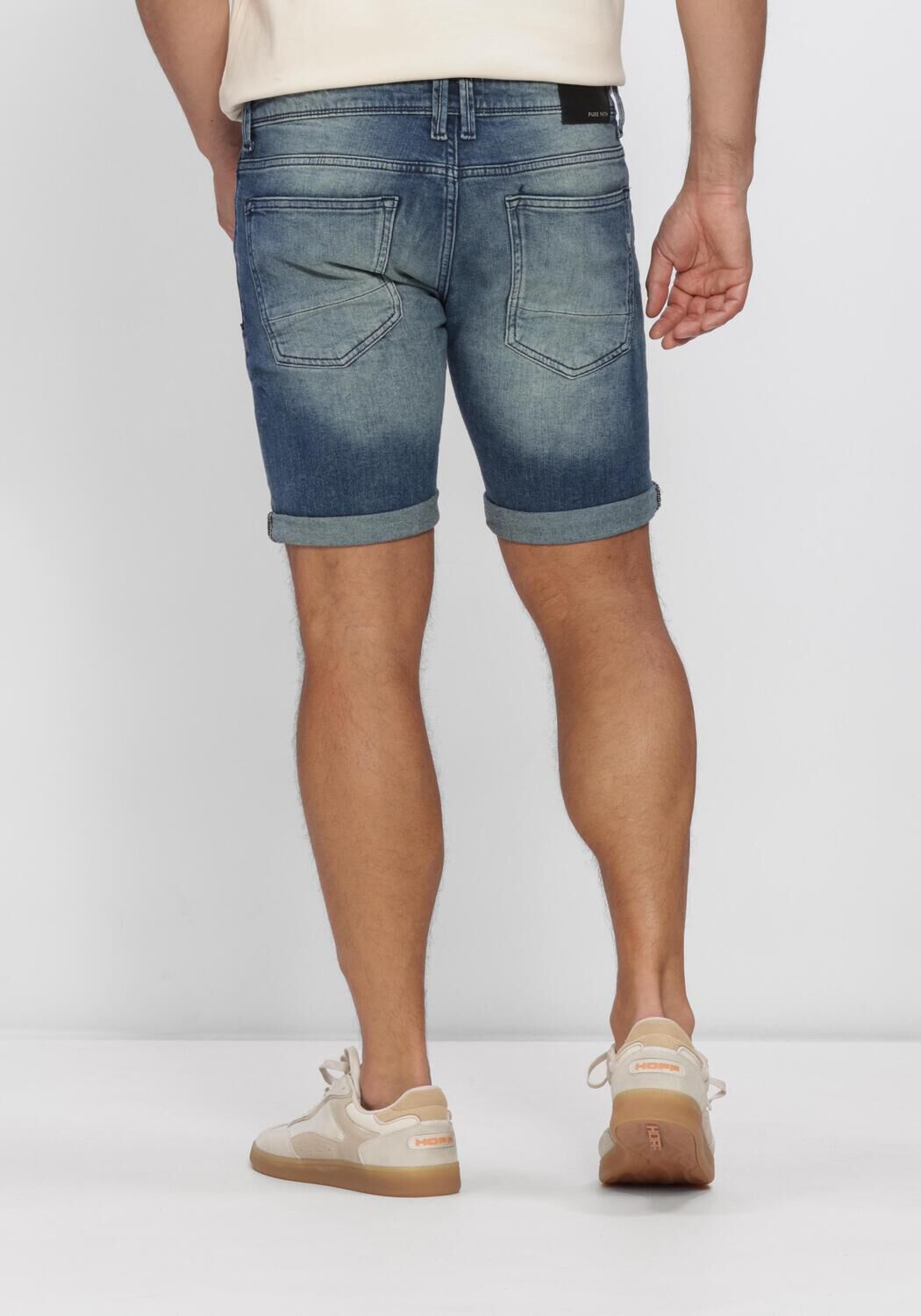 Blauwe PURE PATH Shorts THE STEVE SKINNY FIT SHORT - large