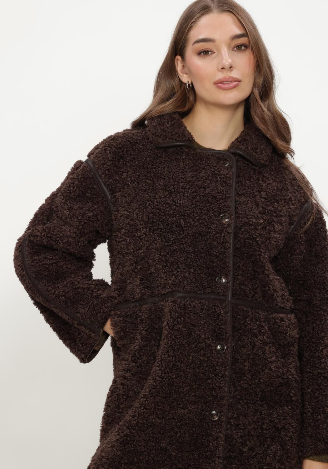 NEO NOIR Dames Jassen Senta Faux Fur Coat Bruin