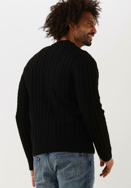 Zwarte EDWIN Trui TWISTED CREW NECK SWEATER - large