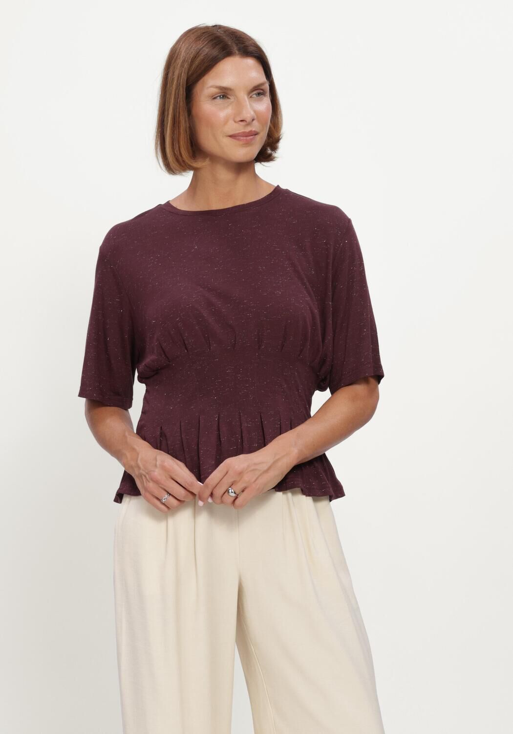 Bordeaux BY-BAR Top DIVA SPARKLE TOP - large