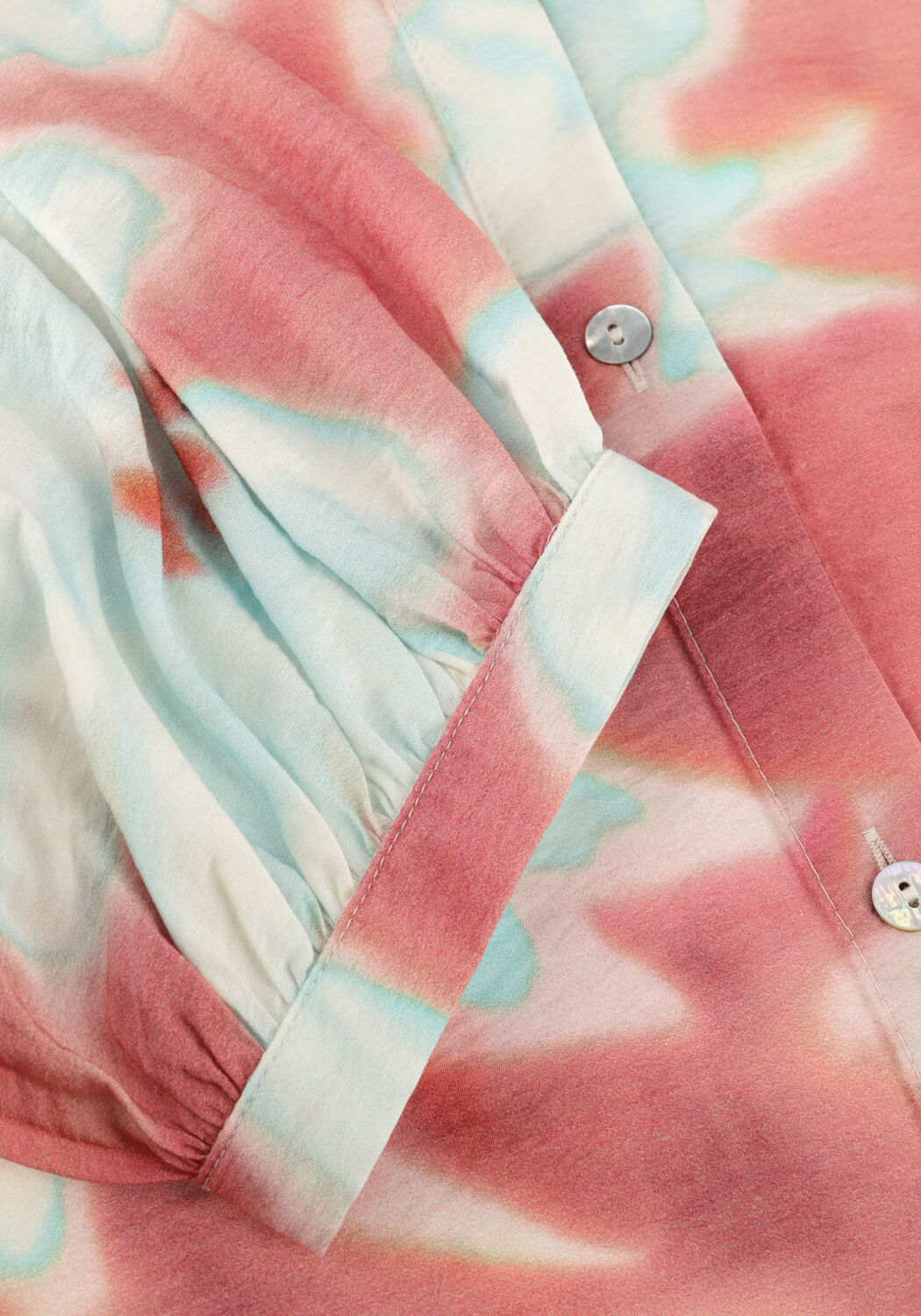 Multi JANSEN AMSTERDAM Blouses PIP BLOUSE WF 761 3/4 PUFFED SLEEVE WIDE FIT - large