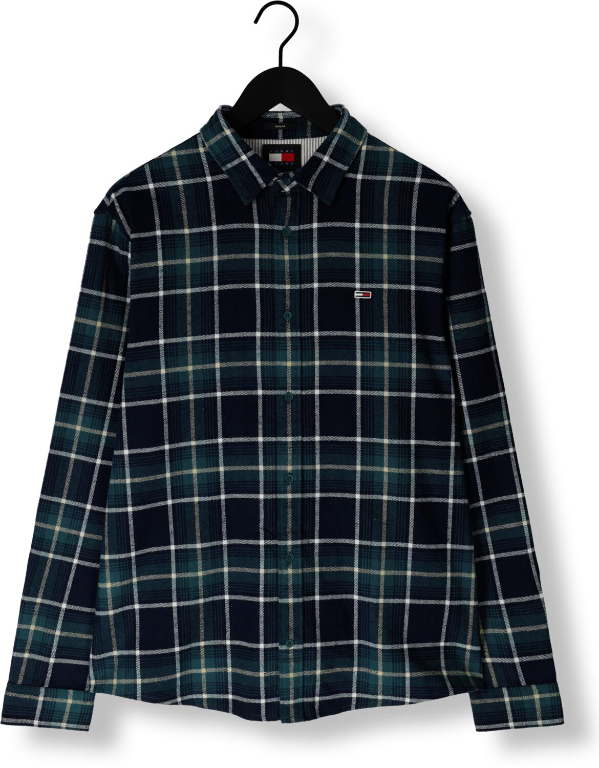 TOMMY JEANS Heren Overhemden Tjm Reg Check Flanne Shirt Blauw