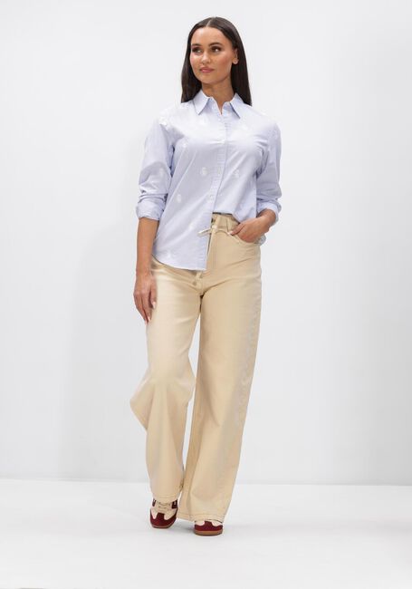 Lichtblauwe TOMMY HILFIGER Blouses OXFORD AOP RELAXED SHIRT - large