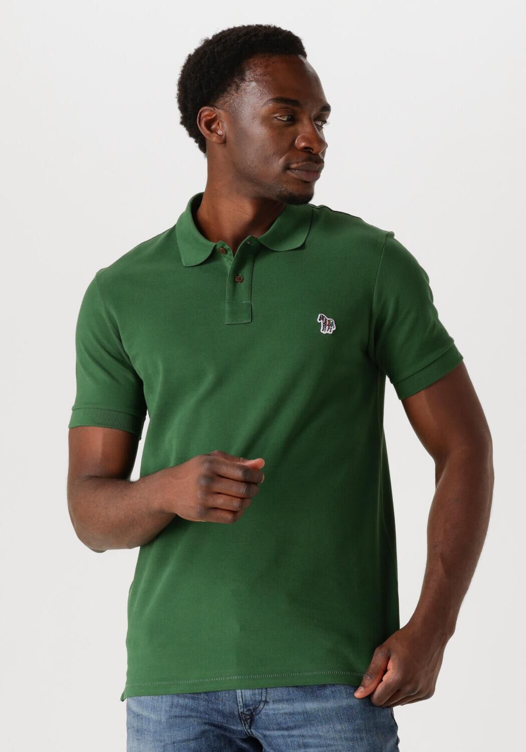 PS PAUL SMITH Heren Polo's & T-shirts Mens Slim Fit Ss Polo Shirt Zebra Groen