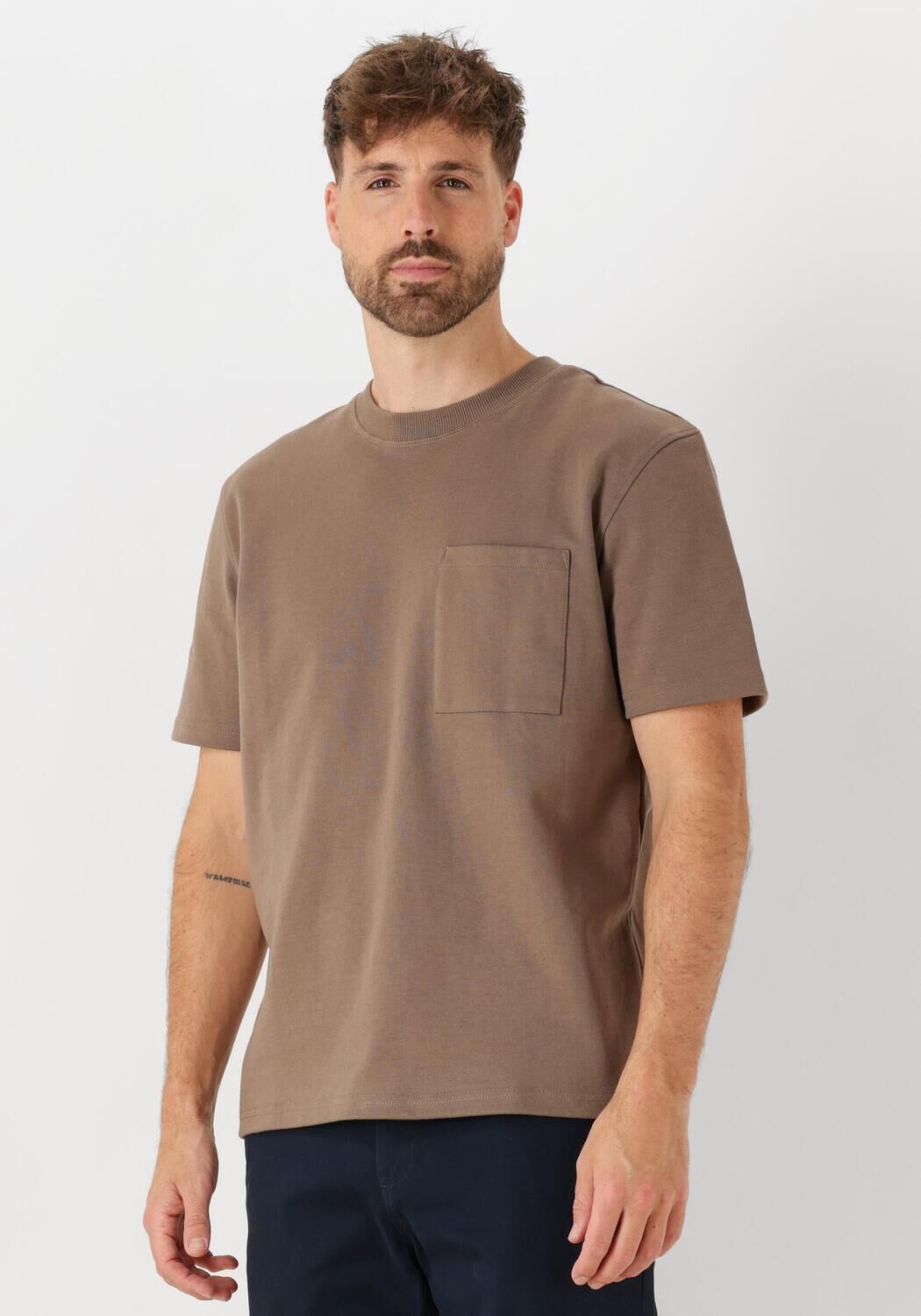 DSTREZZED Heren Polo's & T-shirts Ebbe Boxy Tee Beige