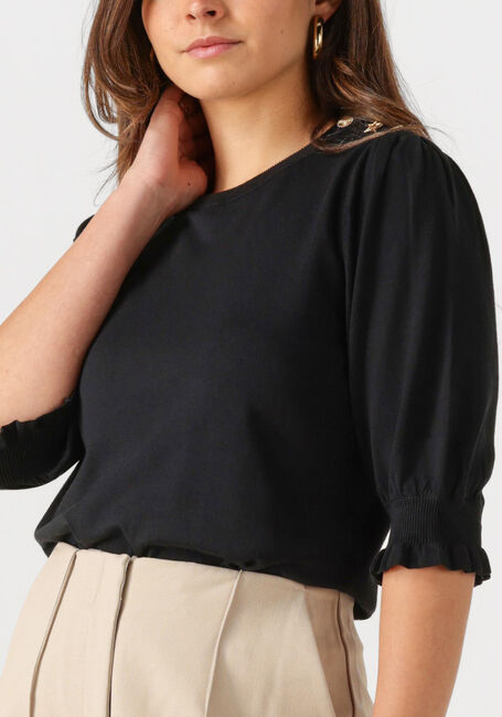Zwarte FABIENNE CHAPOT Trui MOLLY SHORT SLEEVE PULLOVER - large
