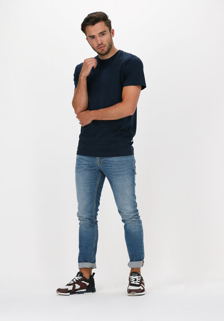 Donkerblauwe SELECTED MEN T-shirt SLHNORMANI180 SS O-NECK TEE - large