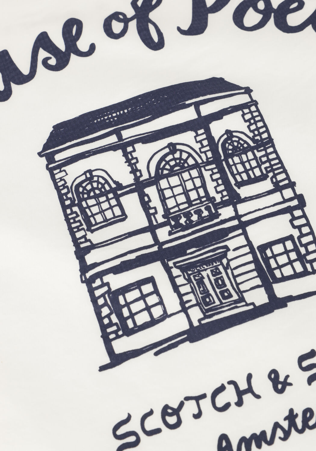 Witte SCOTCH & SODA T-shirt RELAXED FIT APPLIQUE ARTWORK T-SHIRT - large