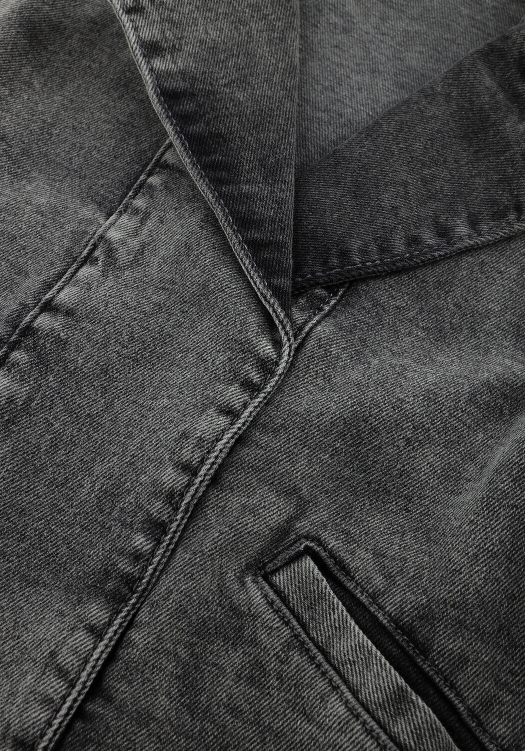 Donkergrijze HOMAGE Gilet DENIM GILET WITH BIG STUDS - large