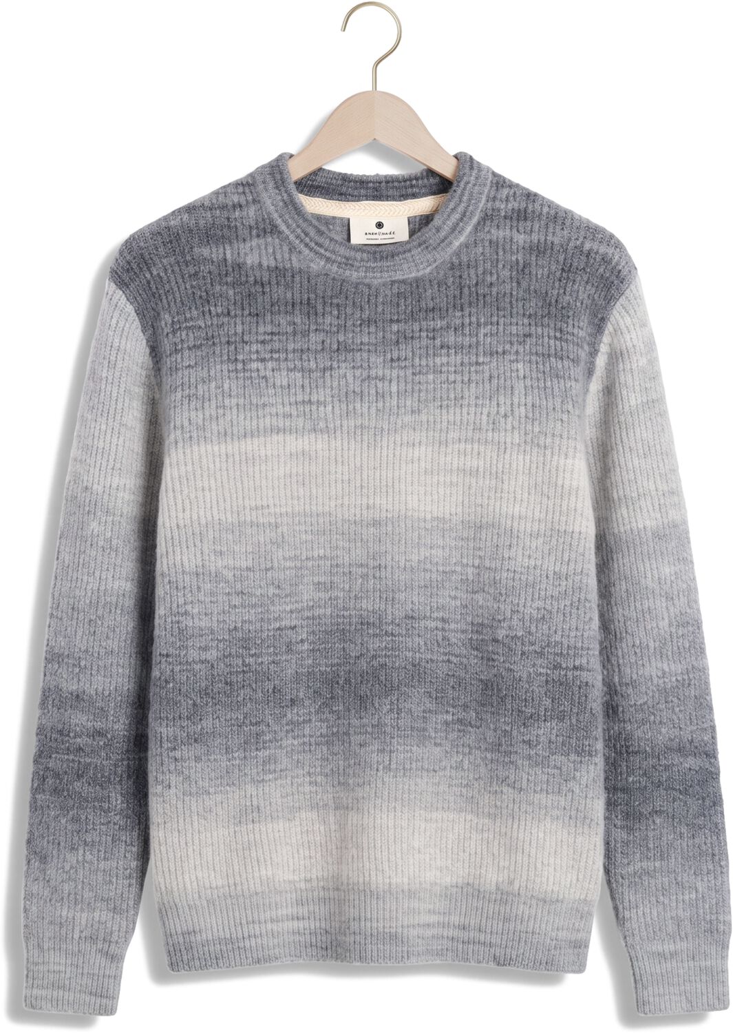 ANERKJENDT Heren Truien & Vesten Aksinus Space Dye Knit Grijs