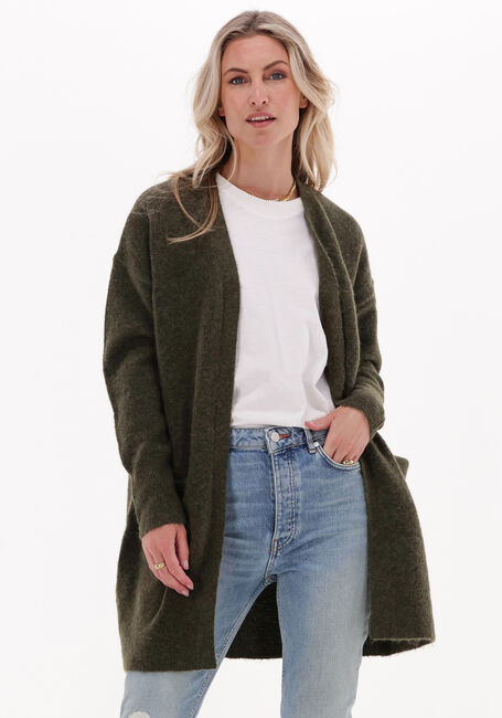 Groene SELECTED FEMME Vest LULU NEW LS KNIT LONG CARDIGAN B - large