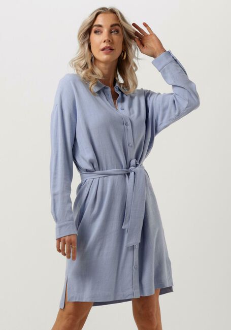 Blauwe SELECTED FEMME Mini jurk SLFVIVA TONIA LONG LINEN SHIRT - large