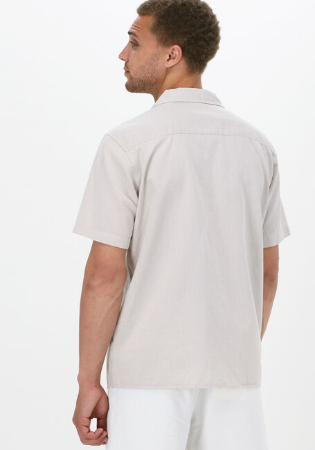 Beige SELECTED HOMME Casual overhemd SLHRELAXTIGER SHIRT SS STRUCTURE M - large