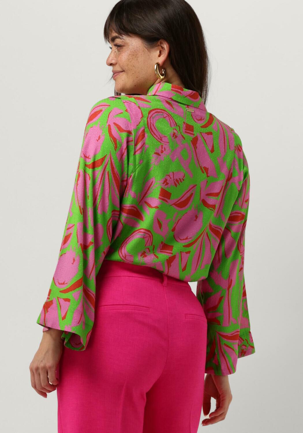 POM AMSTERDAM Dames Blouses Afrique Blouse Groen